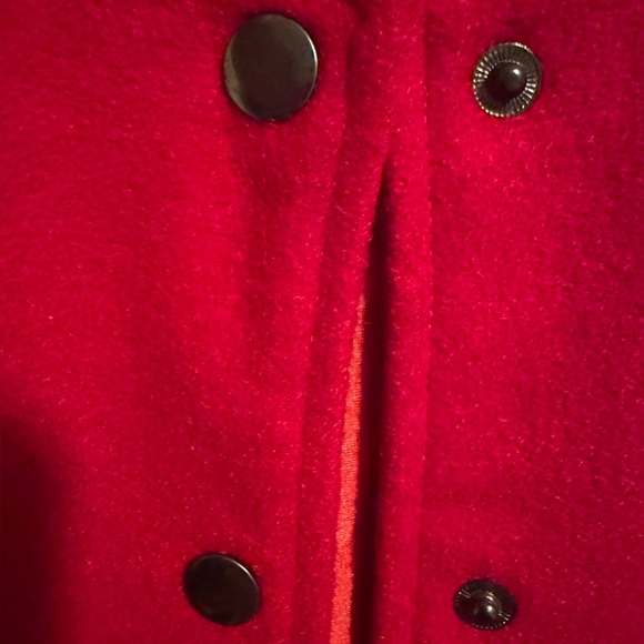 Better B Red Sequin Sleeve & Wool Bomber Jacket Size Large - Picture 5 of 10